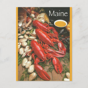 Antikes Meeresfrüchte in Maine Postkarte