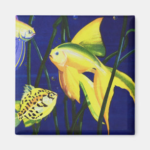 Antikes Meeresleben-Fisch, Fantasie-Goldfisch im A Magnet