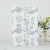Antikes Meerestiere Muster Briefpapier (Stehend Vorderseite)