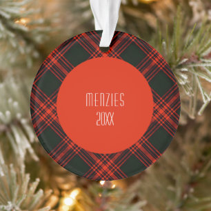 Antikes Menzies-Jagdtartan-Feiertagsornament Ornament