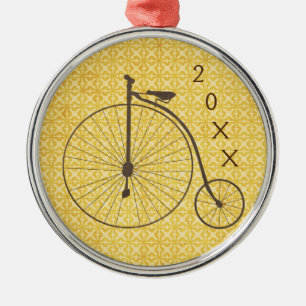Antikes Metall-Hochrad-Fahrrad Ornament Aus Metall