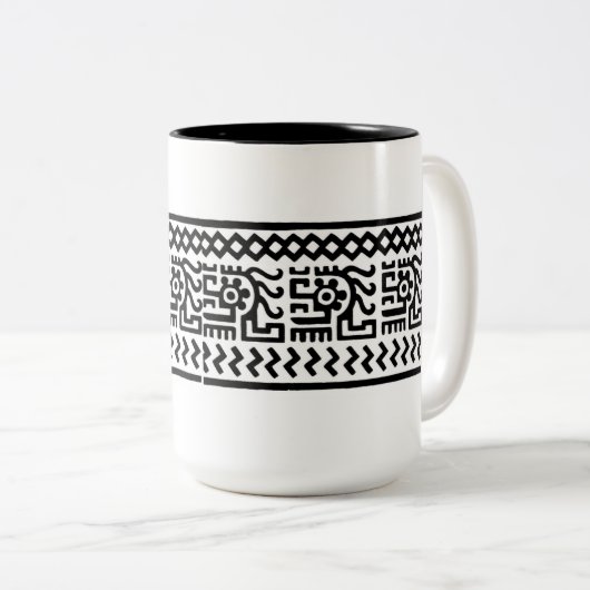 Antikes mexikanisches Design - Tasse (VorderseiteRechts)