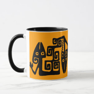 Antikes mexikanisches Motiv Keramikbecher Tasse