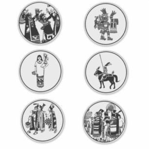 Antikes Mexiko - Mexikanische Volksstämme Kunst Aufkleber