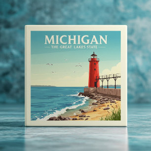 Antikes Michigan Fliese