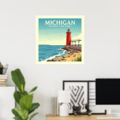 Antikes Michigan Poster (Heimbüro)