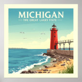 Antikes Michigan Poster (Vorne)