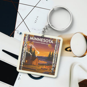 Antikes Minnesota Schlüsselanhänger