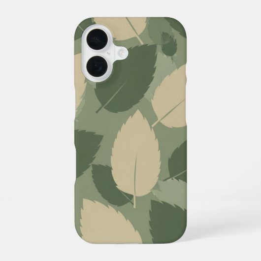 Antikes Minzblattmuster iPhone 16 Hülle (Rückseite)