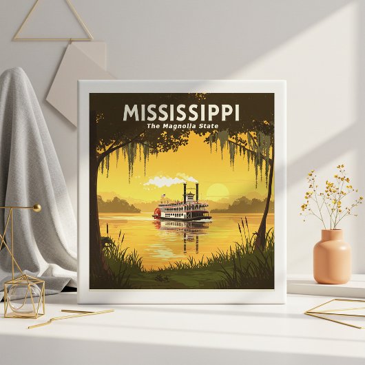 Antikes Mississippi Fliese