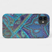 Antikes, mit Perlen besticktes Patchwork-Textil Case-Mate iPhone Hülle (Rückseite (Horizontal))