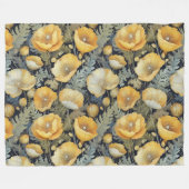 Antikes Mohnmuster Fleecedecke (Vorderseite (Horizontal))