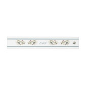 Antikes Monogramm Blumenrebe Einladungsbanderole (Flach)