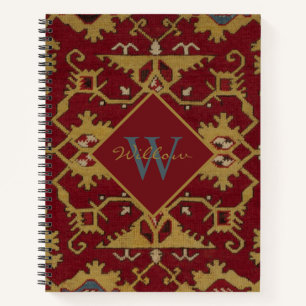 Antikes, monogrammiertes, orientalisches persische notizblock