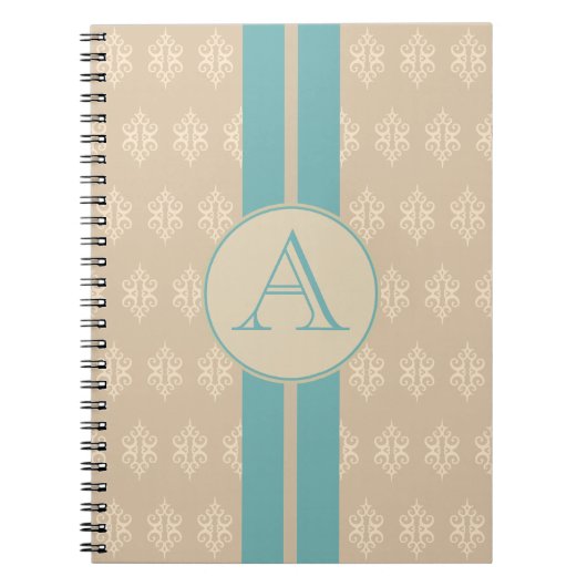 Antikes monogrammiertes Spitzen-Notizbuch Notizblock (Vorderseite)