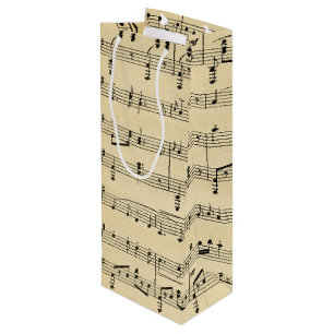 Antikes Musikthema Geschenktüte Für Weinflaschen