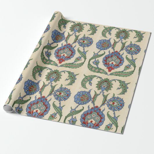 Antikes Muster 1885 Blume & Blätter Geschenkpapier (Ungerollt)