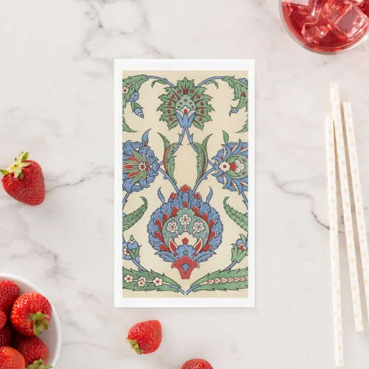 Antikes Muster 1885 Blume & Blätter Serviette (Beispiel)