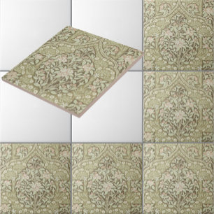 Antikes Muster mit blühenden Kirschbäumen Fliese