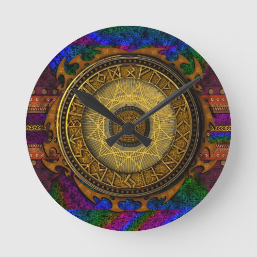 Antikes Mystisches Zaun der Magischen Zauber und T Runde Wanduhr (Vorderseite)