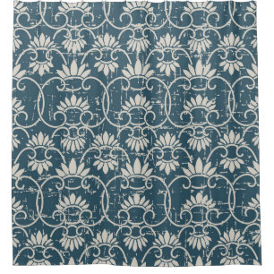 Antikes Nahtloses Retro abgenutztes HintergrundRet Duschvorhang