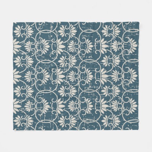 Antikes Nahtloses Retro abgenutztes HintergrundRet Fleecedecke (Vorderseite (Horizontal))