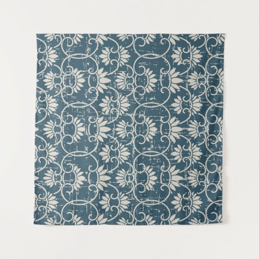 Antikes Nahtloses Retro abgenutztes HintergrundRet Wandteppich (Vorderseite (Horizontal))