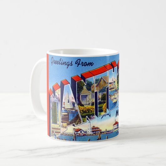 Antikes Nantucket MA Kaffeetasse (Vorderseite Links)
