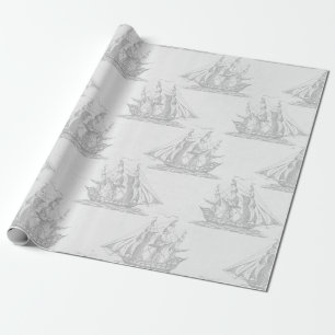 Antikes Nautisches Geschenkpapier