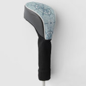 Antikes nautisches Kompassrosenmuster Golf Headcover (angewinkelt)