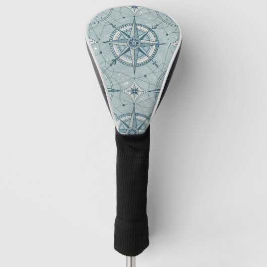 Antikes nautisches Kompassrosenmuster Golf Headcover (Vorderseite)