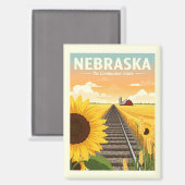 Antikes Nebraska Magnet (Vorderseite/Rückseite)
