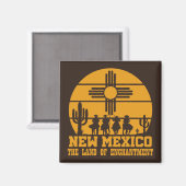 Antikes New Mexico Magnet (Vorderseite/Rückseite)