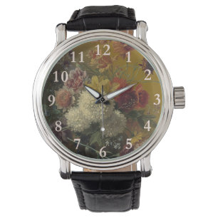 Antikes niederländisches Meisterwerk Floral Georgi Armbanduhr