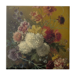 Antikes niederländisches Meisterwerk Floral Georgi Fliese