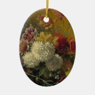Antikes niederländisches Meisterwerk Floral Georgi Keramik Ornament