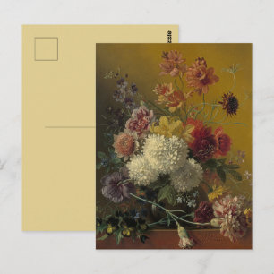 Antikes niederländisches Meisterwerk Floral Georgi Postkarte
