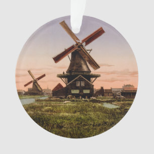 Antikes niederländisches Windmühlen Weihnachtsbaum Ornament