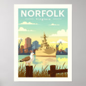 Antikes Norfolk Virginia Poster (Vorne)