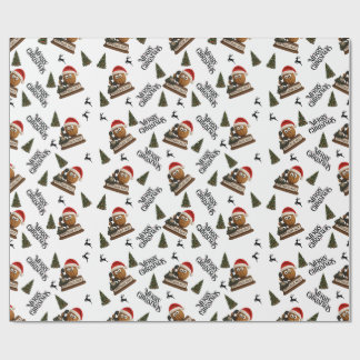Antikes Nuss-Weihnachtspapier Geschenkpapier