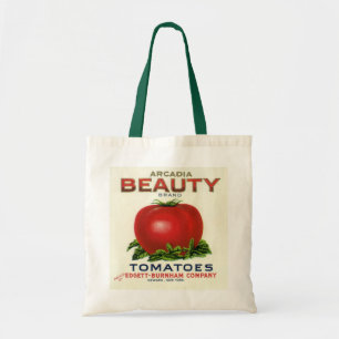 Antikes Obstkisten-Etikett, Arcadia Beauty Tomaten Tragetasche