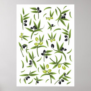 Antikes Olivenmuster Poster