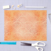 Antikes Orange Damast Seidenpapier (Handwerk)