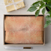 Antikes Orange Damast Seidenpapier (Geschenk)