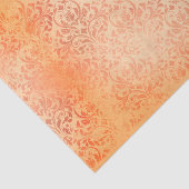 Antikes Orange Damast Seidenpapier (Ausschnitt)