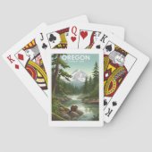 Antikes Oregon Spielkarten (Rückseite)