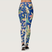 Antikes Orientalisches Muster Deep Royal Blue Leggings (Rückseite)