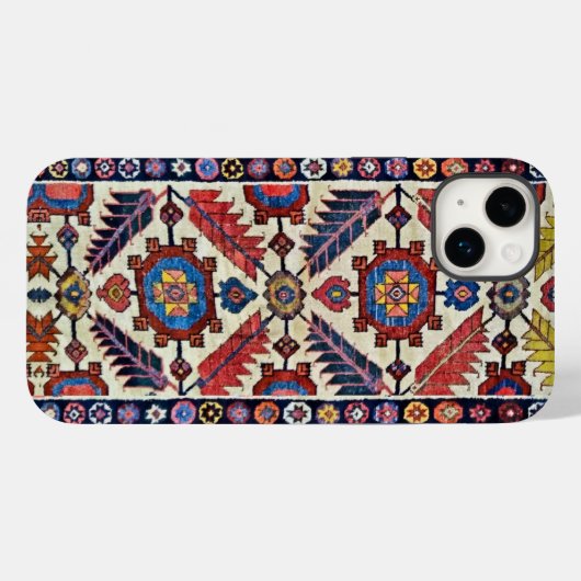Antikes Orientalisches Rug Fett-Leaf-Design Case-Mate iPhone Hülle (Rückseite (Horizontal))