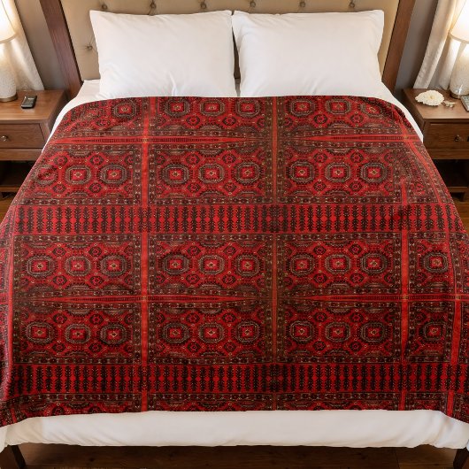 Antikes orientalisches Teppichdesign Fleecedecke