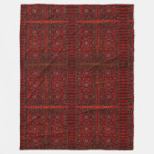 Antikes orientalisches Teppichdesign Fleecedecke (Vorderseite)